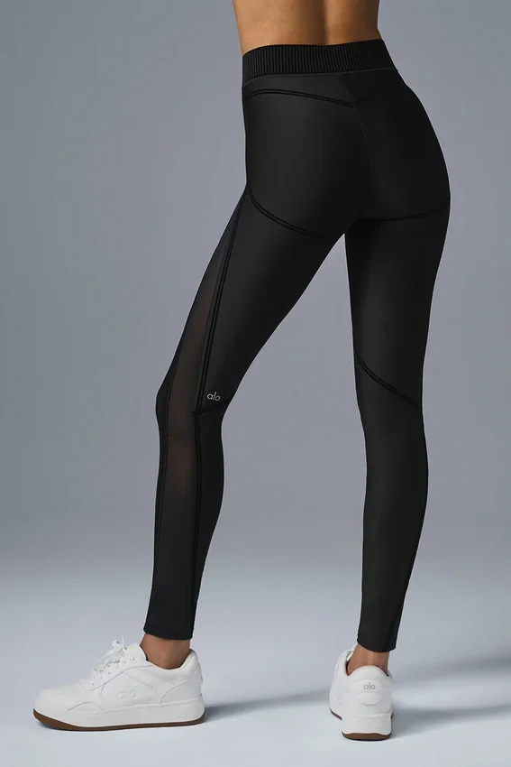 Airlift Mesh-serien: High-Waist Tights – svart