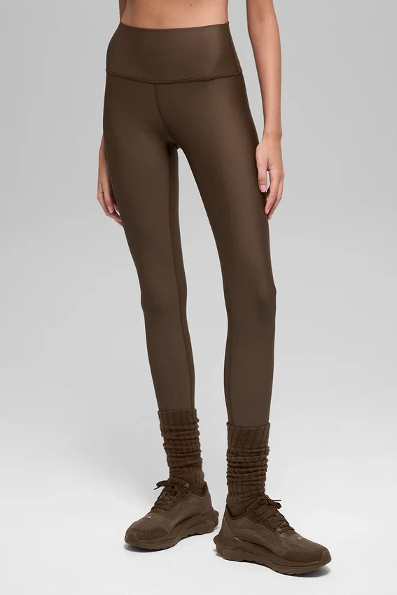 Airlift Winter Warm tights with high-waist design – Espresso
