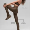 Airlift Winter Warm tights with high-waist design – Espresso