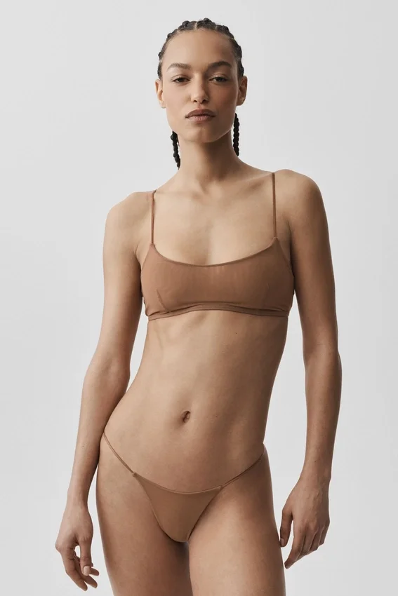 Airmesh Venus-bralette – solkysset brun