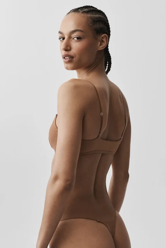 Airmesh Venus-bralette – solkysset brun