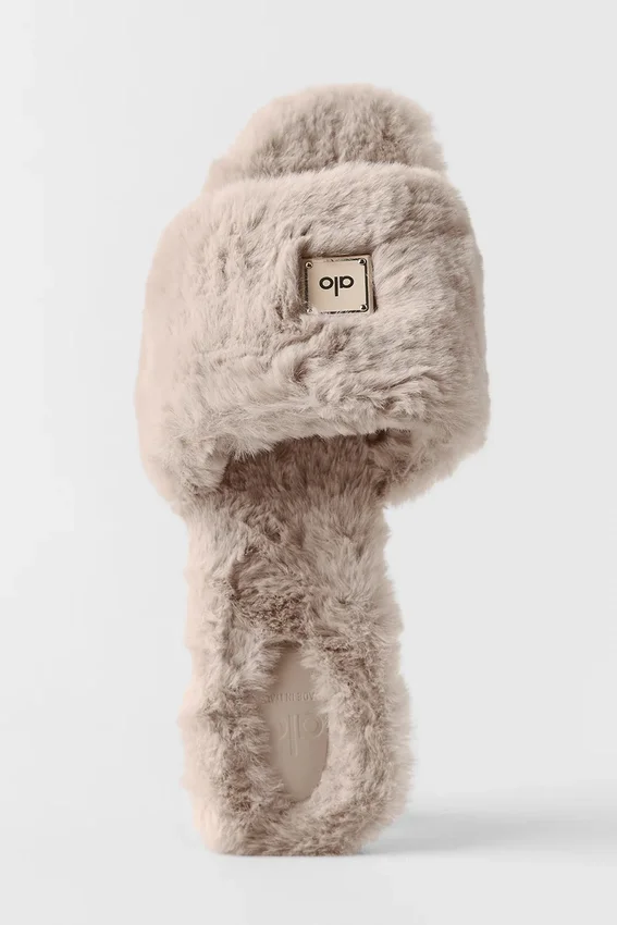 Alo Classico sandal i imitert pels – Oat