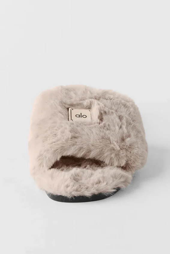 Alo Classico sandal i imitert pels – Oat