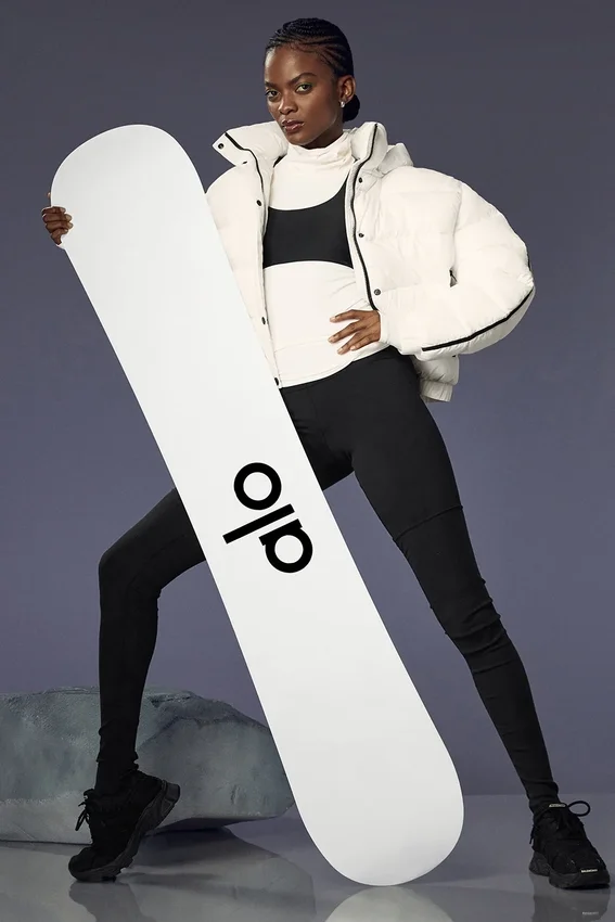 Alo Glacier Snowboard – svart/hvit