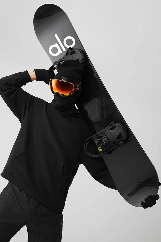 Alo Glacier Snowboard – svart/hvit