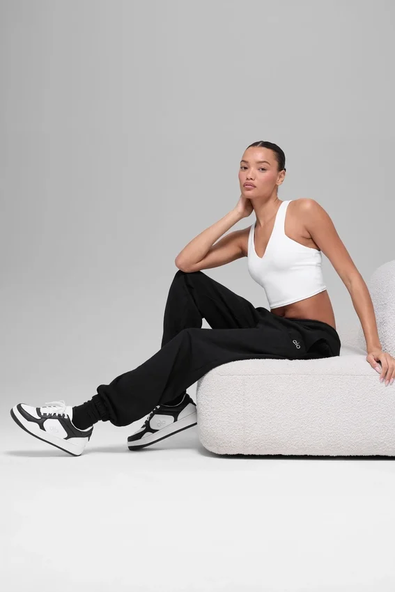 Alo Recovery Mode-Sneakers – svart/hvit