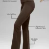 Alo Softsculpt 7/8 foldbare tights med utvidet ben – Espresso