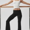 Alo Softsculpt 7/8 tights med brettet ben og utvidet ben – svart