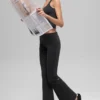Alo Softsculpt 7/8 tights med brettet ben og utvidet ben – svart