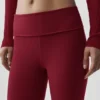 Alo Softsculpt 7/8 tights med brettet kant og utvidet ben – Summer Romance Red