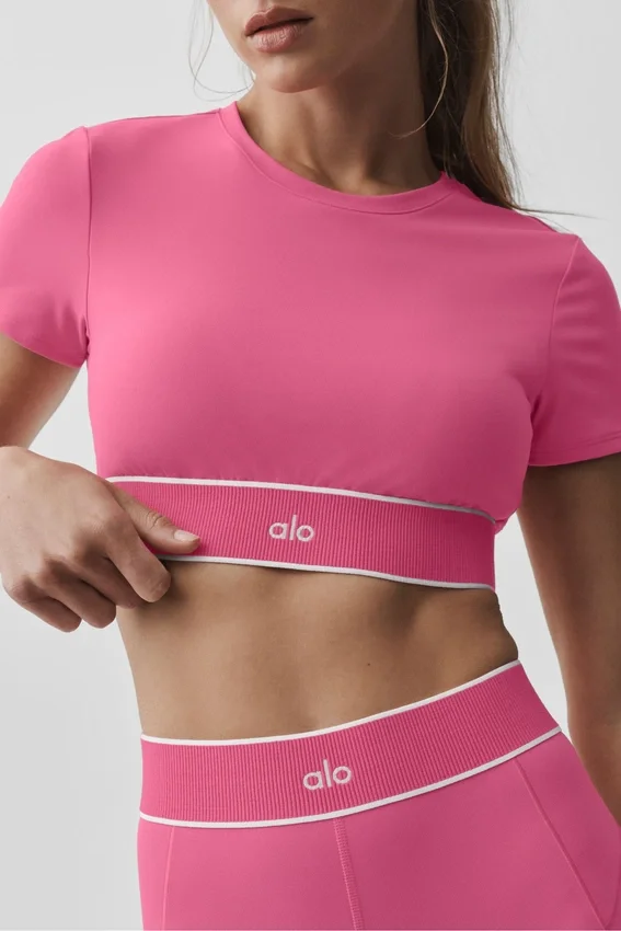 Alo Softsculpt Amp It up BH med korte metere – Paradise Pink