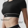 Alo Softsculpt Amp It up BH med kortem – svart