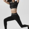 Alo Softsculpt Amp It up BH med kortem – svart