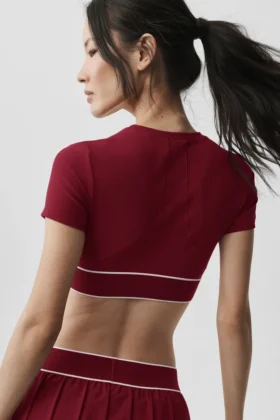 Alo Softsculpt Amp It up BH med korter met – Summer Romance Red