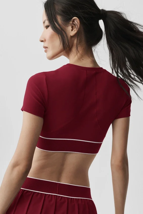 Alo Softsculpt Amp It up BH med korter met – Summer Romance Red