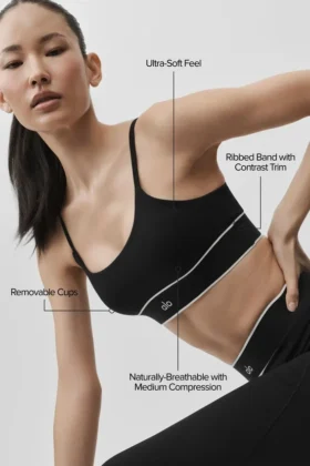 Alo Softsculpt Amp It up-BH – svart