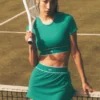 Alo Softsculpt Amp It up tennisskjørt – Emerald Isle