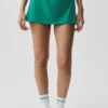 Alo Softsculpt Amp It up tennisskjørt – Emerald Isle