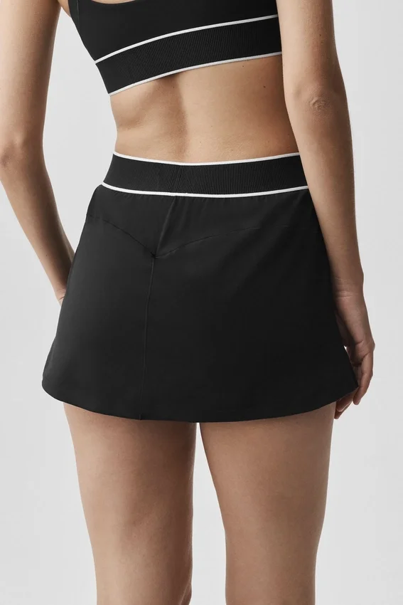 Alo Softsculpt Amp It up tennisskjørt – svart