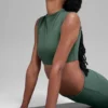 Alo Softsculpt Capped Out kortærmet – Clover Green