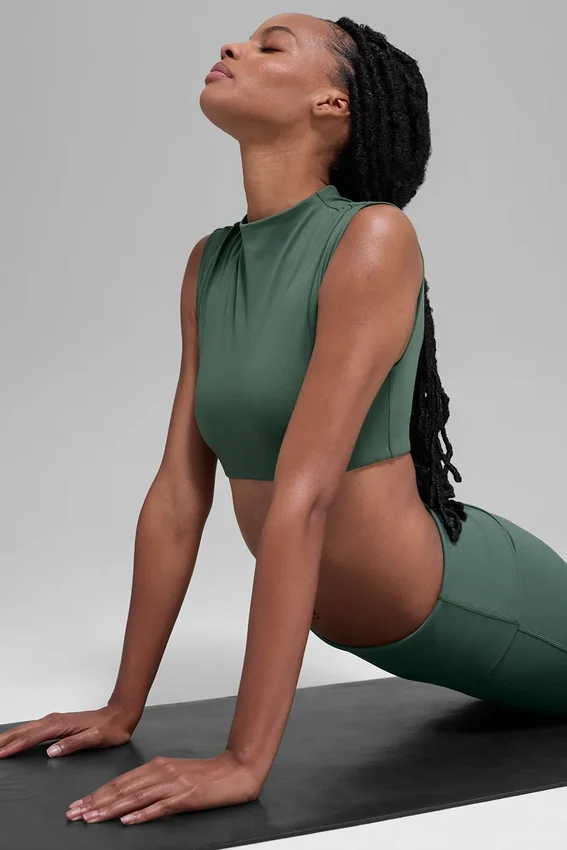 Alo Softsculpt Capped Out kortærmet – Clover Green