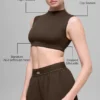 Alo Softsculpt Capped out kortærmet – Espresso