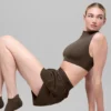 Alo Softsculpt Capped out kortærmet – Espresso