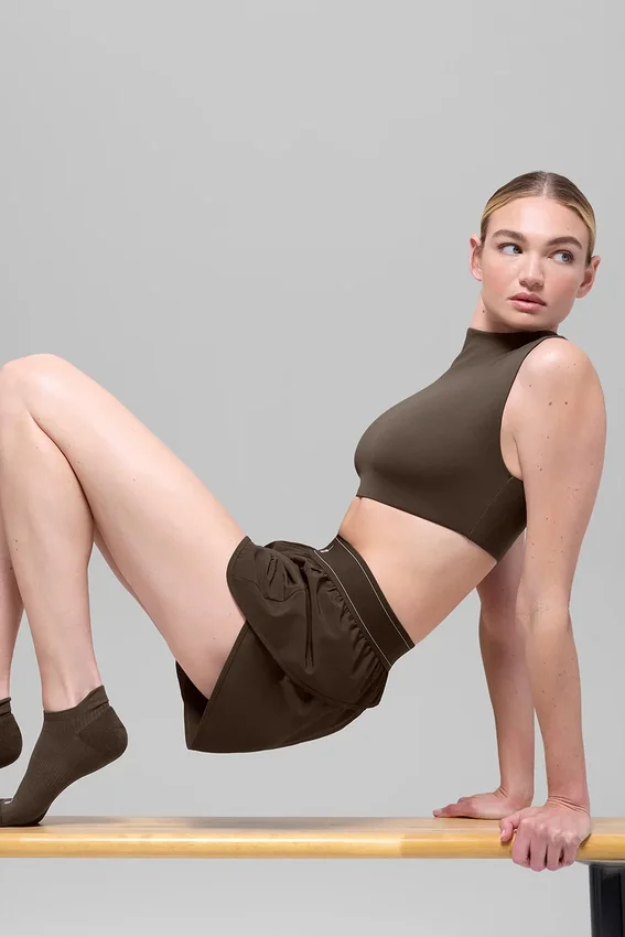 Alo Softsculpt Capped out kortærmet – Espresso