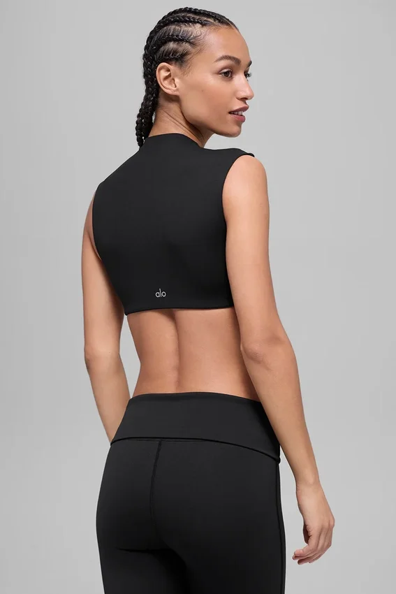 Alo Softsculpt Capped Out Kortermet Sleeve – svart
