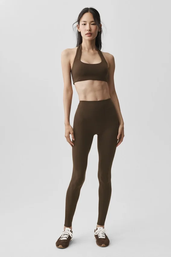 Alo Softsculpt Feel the Heat halterneck-BH – Espresso