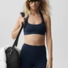 Alo Softsculpt Feel the Heat halterneck-BH – Navy