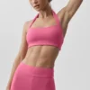 Alo Softsculpt Feel the Heat halterneck-BH – Paradise Pink