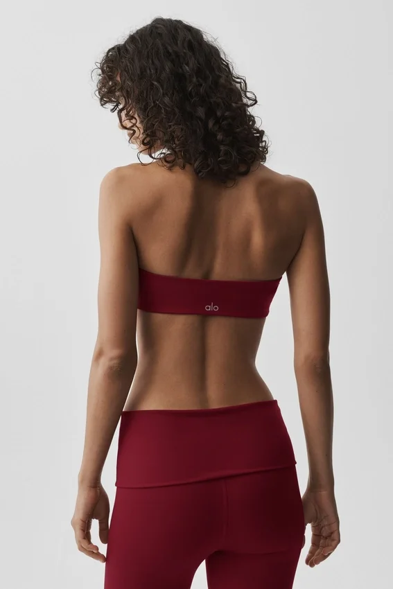 Alo Softsculpt Feel the Heat halterneck-BH – Summer Romance Red