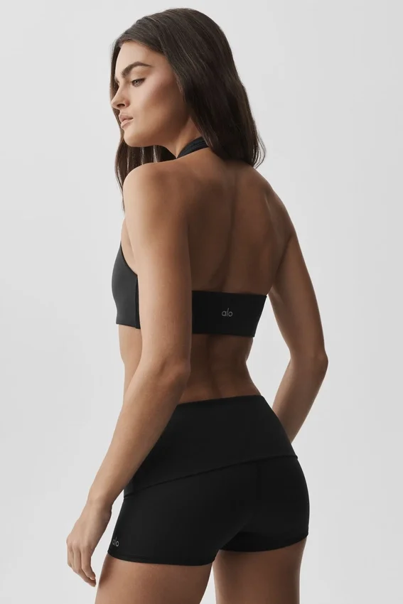 Alo Softsculpt Feel the Heat halterneck-BH – svart
