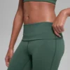 Alo Softsculpt Foldover Flare Tights – Clover Green
