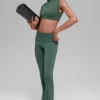 Alo Softsculpt Foldover Flare Tights – Clover Green
