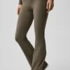 Alo Softsculpt Foldover Flare Tights – Olive Tree