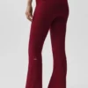 Alo Softsculpt Foldover Flare Tights – Summer Romance Red