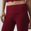 Alo Softsculpt Foldover Flare Tights – Summer Romance Red