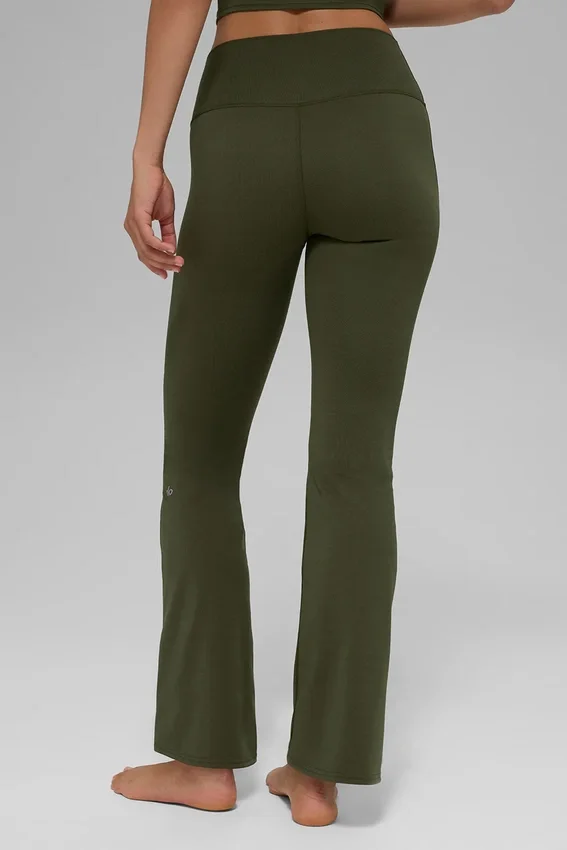 Alo Softsculpt High-Waist 7/8 Bootcut Tights – grønn oliven