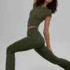 Alo Softsculpt High-Waist 7/8 Bootcut Tights – grønn oliven
