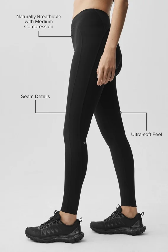 Alo Softsculpt High-Waist 7/8 Superset Tights – Svart