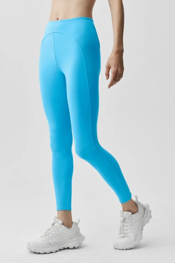 Alo Softsculpt high-waist 7/8 tights – azurblå