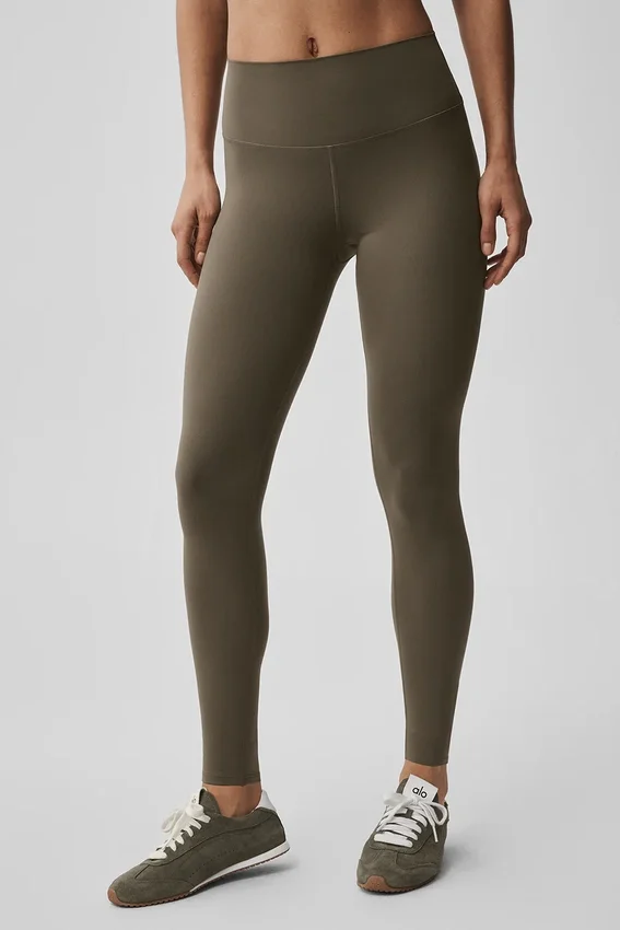 Alo Softsculpt High-Waist 7/8 Tights – Olive Tree