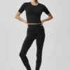 Alo Softsculpt High-Waist 7/8 Tights – svart