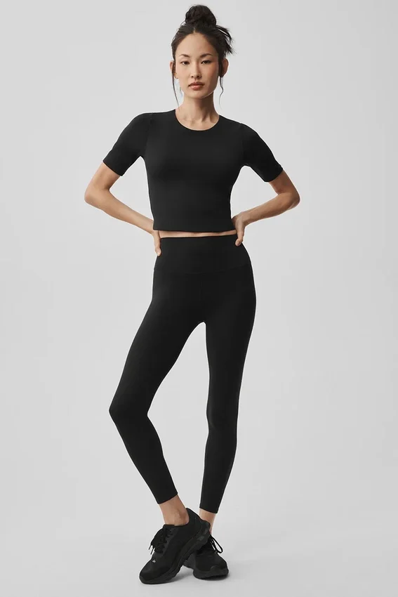 Alo Softsculpt High-Waist 7/8 Tights – svart