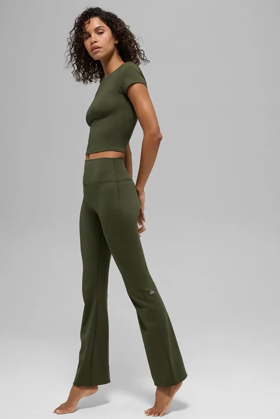 Alo Softsculpt High-Waist bootcut tights – grønn oliven