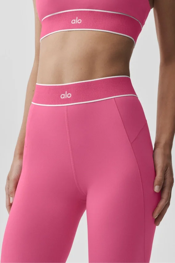 Alo Softsculpt High-Waist Tights from the «Amp It up» collection – Paradise Pink