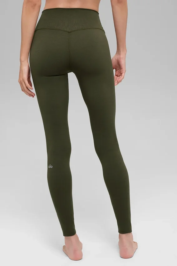 Alo Softsculpt High-Waist Tights – Green Olive
