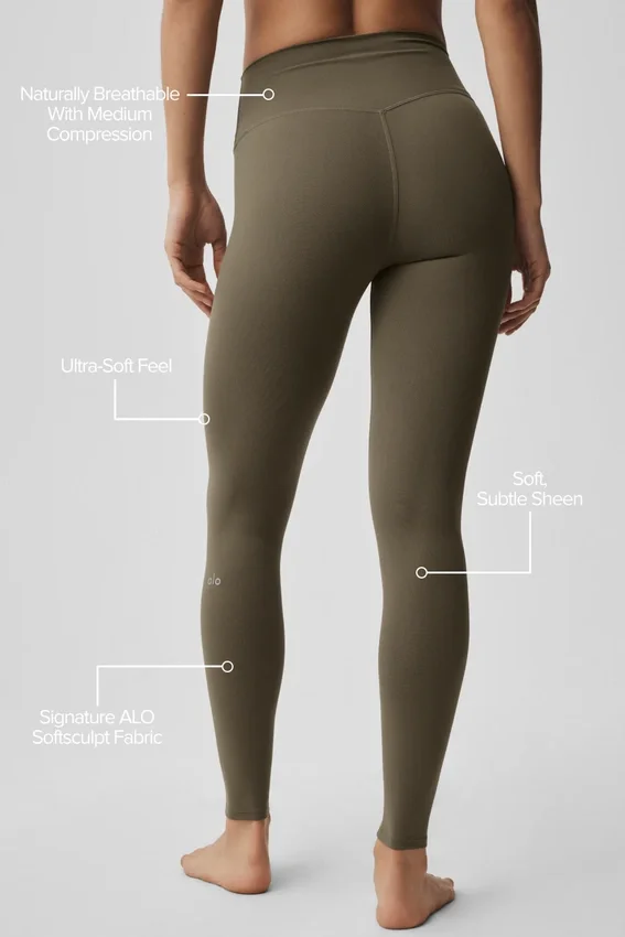 Alo Softsculpt High-Waist Tights – Olive Tree